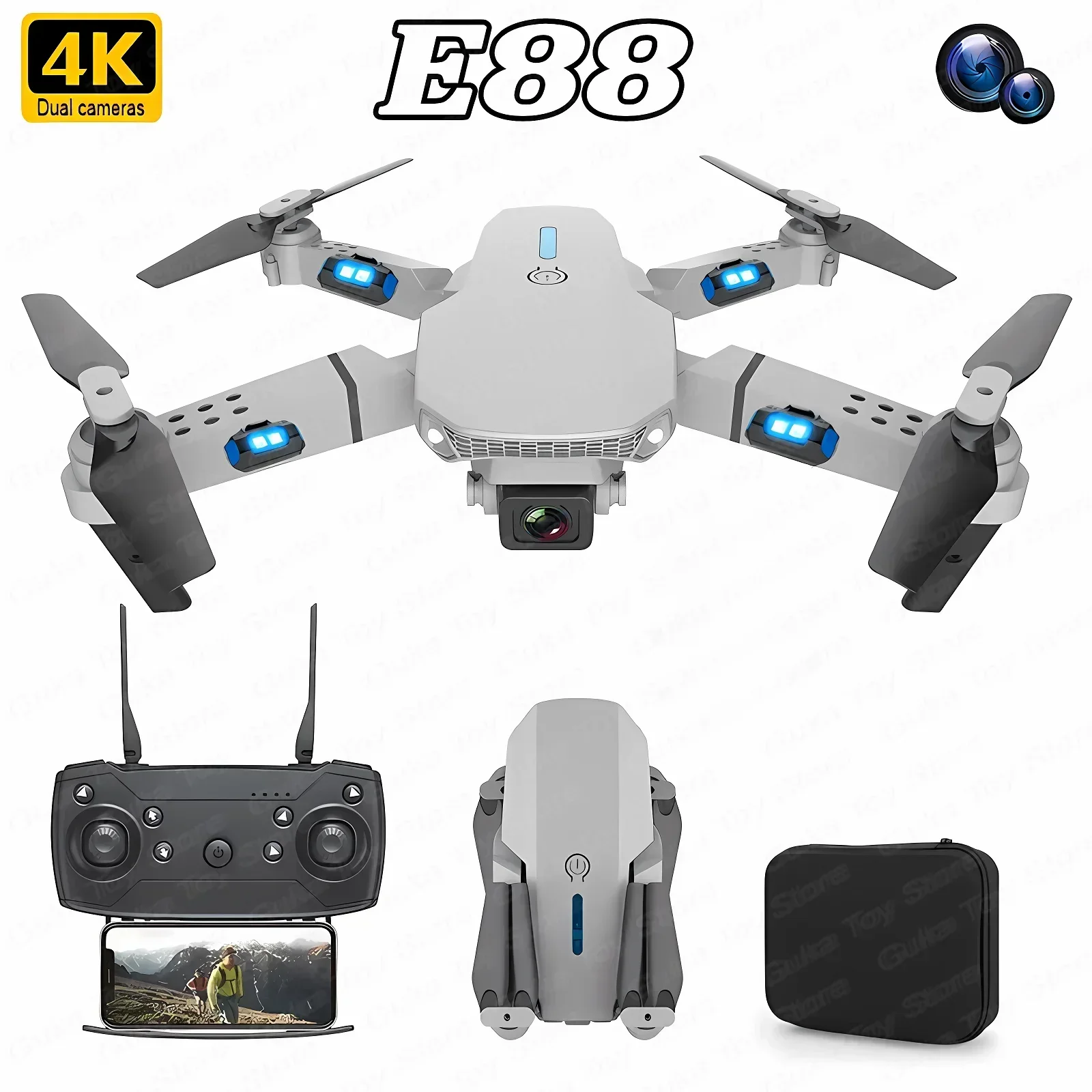Drone Rc Cable - E88 Pro WIFI FPV Drone Wide