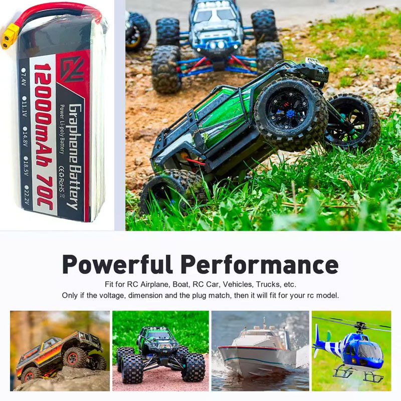 12000mAh 6S 22.2V 70C RC Lipo  - Drone Rc Game review and price